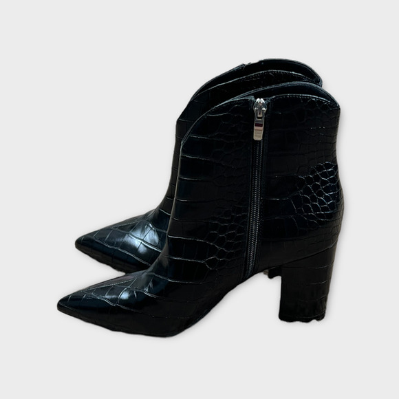 ❌SOLD❌Nine West | Umay Western Embossed Crocodile Booties | Size 9 NWOT - Picture 4 of 7